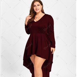 Long Sleeve Cocktail Dress Plus